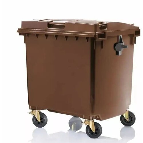 Buitinių atliekų konteineris 1100 litrų, rudas
