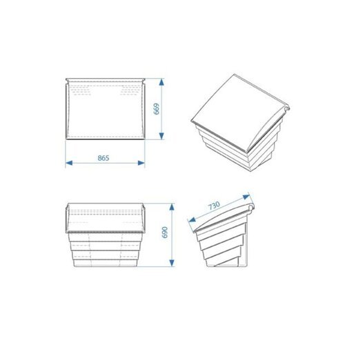 SMĖLIADĖŽĖ 150 ltr