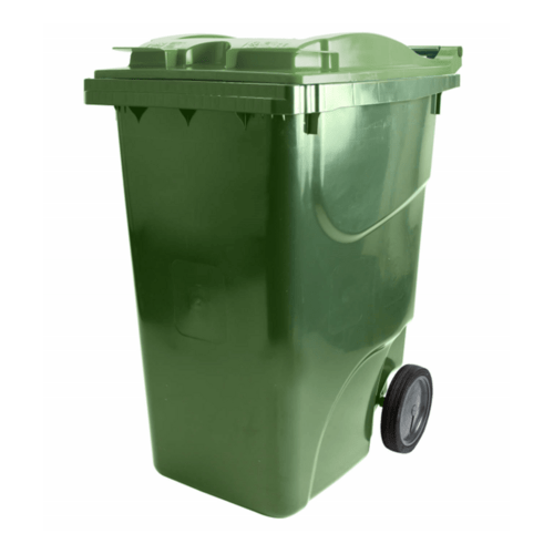 Žalias 360  litrų talpos konteineris STIKLO atliekoms